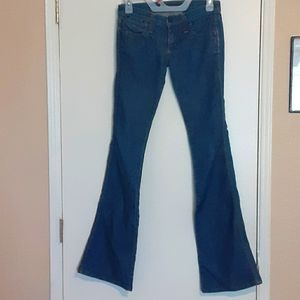 Frankie B designer low rise  flared bottom jean